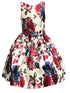 Petite Adele Little Girls Ivory Silver Floral Sleeveless Flower Girl Dress 2T-6 - SophiasStyle.com